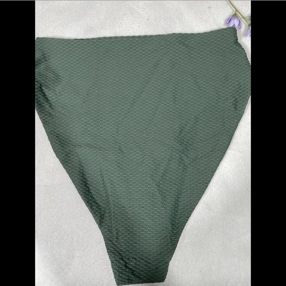 NWT‎ $45 Chelsea28 Easy Retro High Waist Swim Bikini Bottoms Green [ XXS ] #3760 - Picture 10 of 11